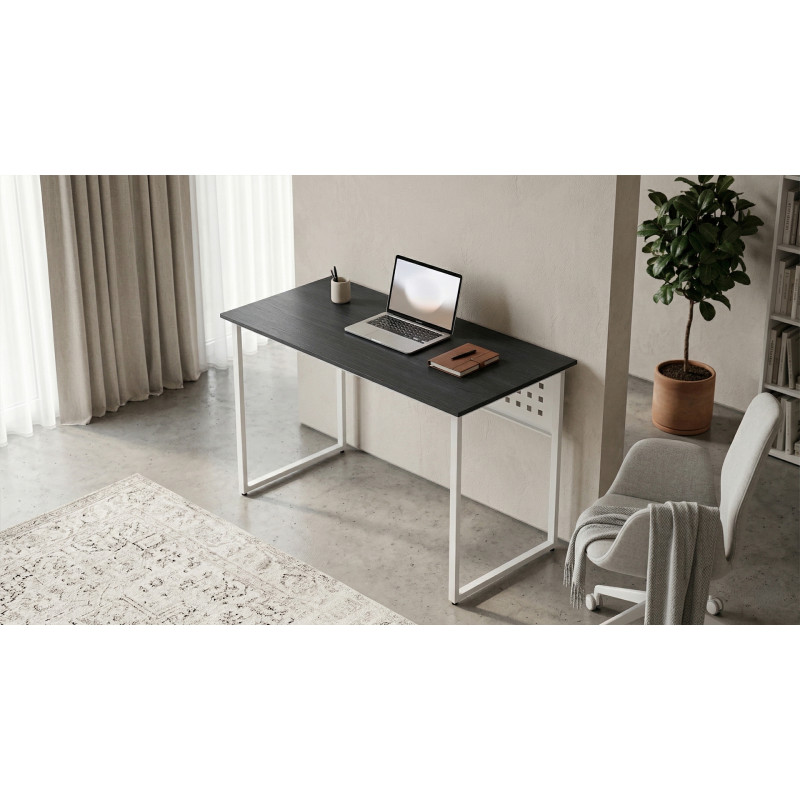 Стіл письмовий Майк Ferrum-decor 75x100x60 Білий метал ДСП Каштан Арвадонна 16 мм (FRD-108262)