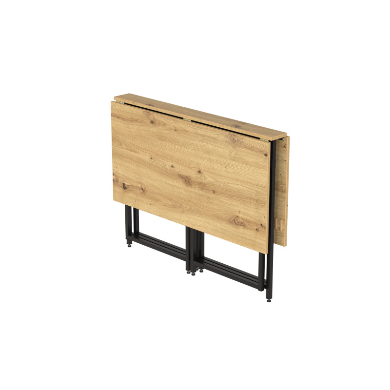 Стіл-книжка трансформер Морис 2 Ferrum-decor 750x1000x1100 Чорний метал ДСП Дуб Артизан 16 мм (FRD-107322)
