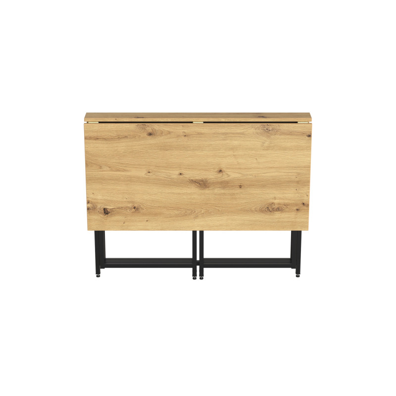 Стіл-книжка трансформер Морис 2 Ferrum-decor 750x1000x1100 Чорний метал ДСП Дуб Артизан 16 мм (FRD-107322)