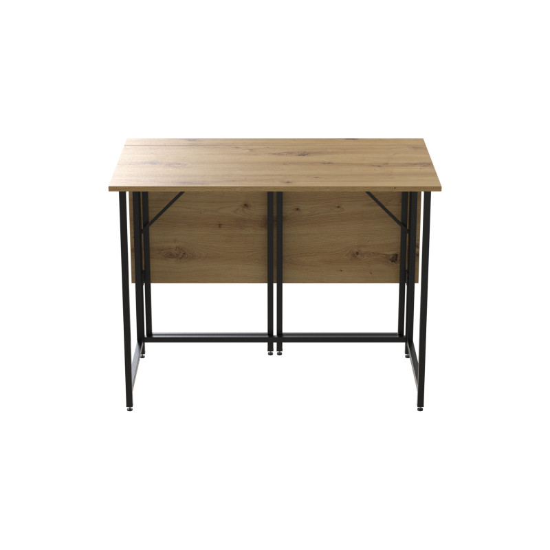 Стіл-книжка трансформер Морис 2 Ferrum-decor 750x1000x1100 Чорний метал ДСП Дуб Артизан 16 мм (FRD-107322)