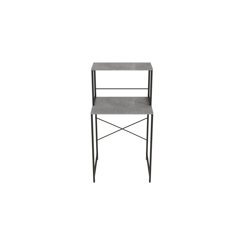Стелаж-полиця Бафрум 402 Ferrum-decor для пральної машини 133,5x70,5x60,5 Чорний метал ДСП Бетон 16 мм (FRD-107362)