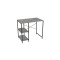 Стелаж-полиця Бафрум 405 Ferrum-decor для пральної машини 90x101x60,5 Чорний метал ДСП Бетон 16 мм (FRD-107392)