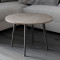 Журнальний круглий стіл OPTIMA 2 ніжки конусні Ferrum-decor 450x670x670 Чорний метал ДСП Дуб Кремона Канолло 16 мм (FRD-107542)