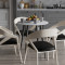 Круглий стіл OPTIMA 4 ніжки конусні Ferrum-decor 750x670x670 Чорний метал ДСП Білий 16 мм (FRD-107452)