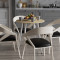 Круглий стіл OPTIMA 4 ніжки конусні Ferrum-decor 750x670x670 Білий метал ДСП Дуб Кремона Торро 16 мм (FRD-107572)