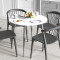 Круглий стіл OPTIMA 5 ніжки конусні Ferrum-decor 750x900x900 Чорний метал ДСП Білий 16 мм (FRD-107482)