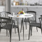 Круглий стіл OPTIMA 5 ніжки конусні Ferrum-decor 750x900x900 Чорний метал ДСП Білий 16 мм (FRD-107482)