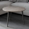 Журнальний круглий стіл OPTIMA 1 ніжки конусні Ferrum-decor 450x670x670 Чорний метал Дуб Кремона Канолло 16 мм (FRD-107532)