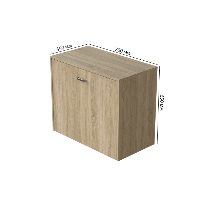 Ліжко трансформер тумба ASCET 2 Ferrum-decor 650x2000x700 Чорний метал ДСП Дуб Сонома 16 мм (FRD-107332)