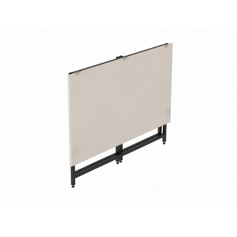 Стіл-трансформер розкладний Слай Ferrum-decor 75x100x60 Чорний метал ДСП Кашемір 16 мм (FRD-107822)