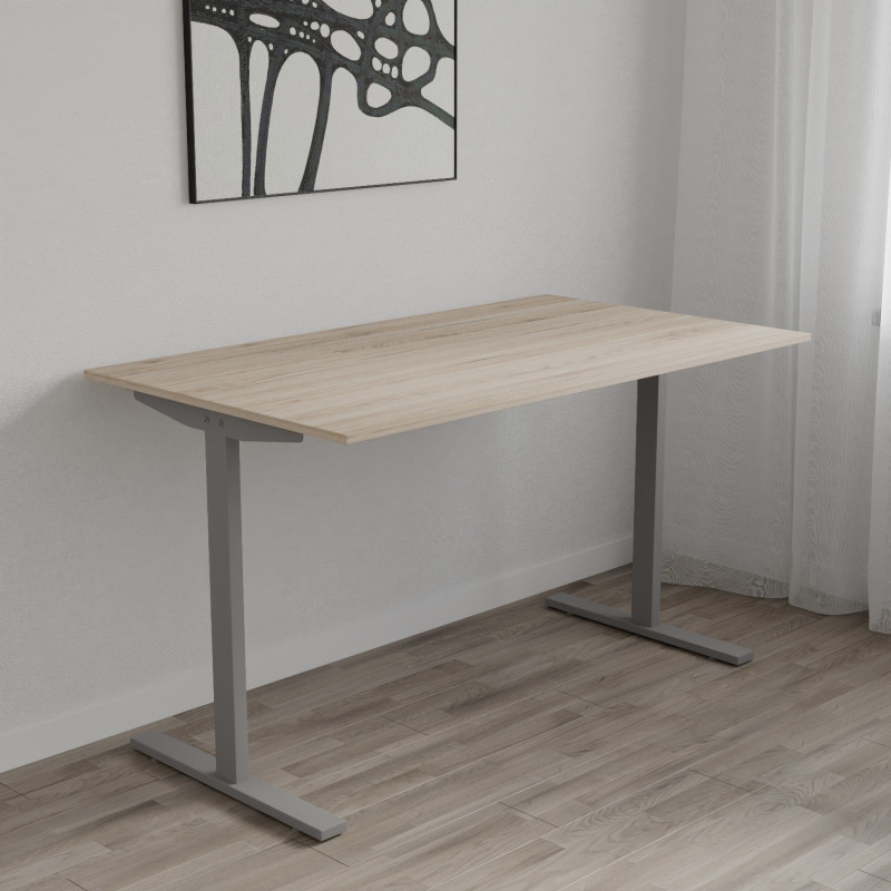 Стіл письмовий Space Ferrum-decor 750x1400x700 Сірий метал ДСП Дуб Сан-Марино 16 мм (FRD-107992)