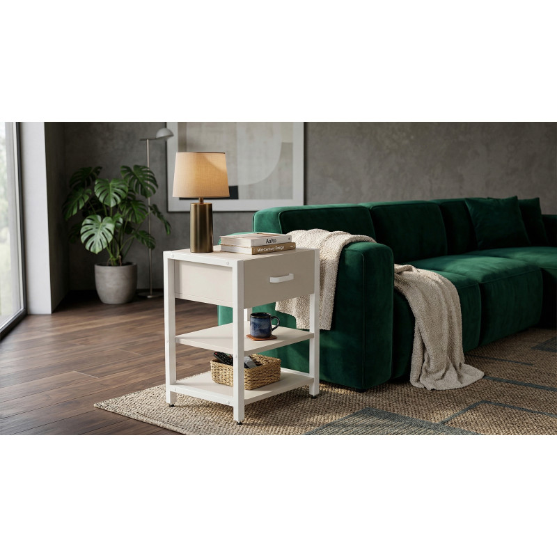 Тумба універсальна Ferrum-decor Вів'єн 1/2 50x41x40 білий ДСП Кашемір 16 мм (FRD-107782)