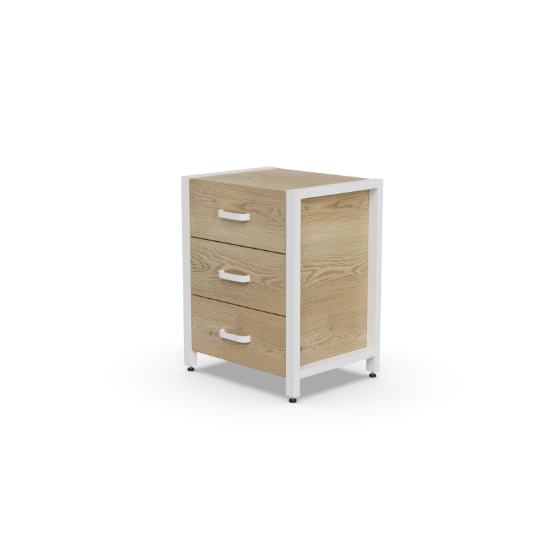 Тумба універсальна Ferrum-decor Вів'єн 3 50x41x40 білий ДСП Дуб Кремона Торро 16 мм (FRD-107752)