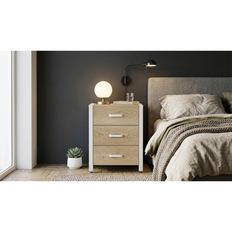 Тумба універсальна Ferrum-decor Вів'єн 3 50x41x40 білий ДСП Дуб Кремона Торро 16 мм (FRD-107752)