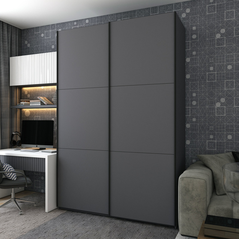 Шафа купе G-Caiser Антрацит/Антрацит 2 ДСП / 3 частини 160х60х240 (42005412) (DRS-012245)