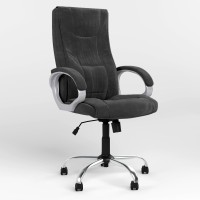 Крісло офісне поворотне Новий Стиль ELLY TILT CHR68 SORO-95 (Темно-сірий) (NWS-126729)