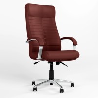 Кресло офисное поворотное Новый Стиль ORION STEEL CHROME (ANYFIX) ECO-28 (Бордовый) (NWS-126579)