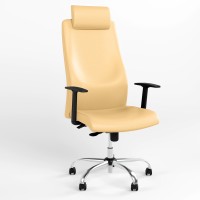 Крісло офісне поворотне Новий СтильSOLO UP R HR STEEL WA ST CHR68 ECO-01 (Бежевий) (NWS-127029)