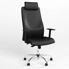 Крісло офісне поворотне Новий СтильSOLO UP R HR STEEL WA ST CHR68 ECO-30 (Чорний) (NWS-127039)