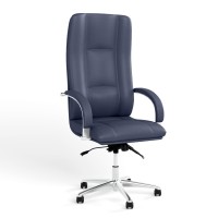 Кресло офисное поворотное Новый Стиль STAR STEEL CHROME ANYFIX AL68 ECO-22 (Синий) (NWS-126759)