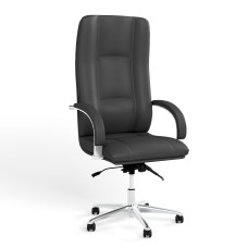 Крісло офісне поворотне Новий Стиль STAR STEEL CHROME ANYFIX AL68 ECO-30 (Чорний) (NWS-126769)