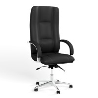 Кресло офисное поворотное Новый Стиль STAR STEEL CHROME ANYFIX AL68 LE-A (Черный) (NWS-126829)