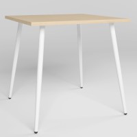 Обідній стіл Новий Стиль MODERN LITE WHITE (18) 800х800х750 Береза полярна (NWS-131208)