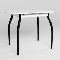 Обідній стіл Новий Стиль TALIO EXT LITE BLACK (18) 1000/1320х600 Білий (NWS-131788)