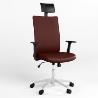 Крісло офісне поворотне Новий Стиль AIR R NET HR LUM CHROME SL AL70 ECO-28 (Бордовий) (NWS-125151)