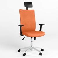 Крісло офісне поворотне Новий Стиль AIR R NET HR LUM CHROME SL AL70 ZT-02 (Помаранчевий) (NWS-125161)
