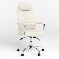 Крісло керівника з підголівником Новий Стиль BRUNO HR (COMFORT+АNYFIX) ECO-50 (Білий) (NWS-125341)