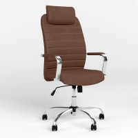 Кресло руководителя с подголовником Новый Стиль BRUNO HR (COMFORT+TILT) P ZT-18 (коричневый) (NWS-125311)