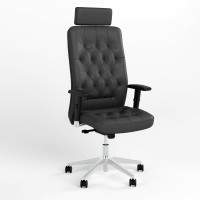 Крісло керівника поворотне Новий Стиль CHESTER R HR STEEL ST AL70 ECO-30 (Чорний) (NWS-125571)