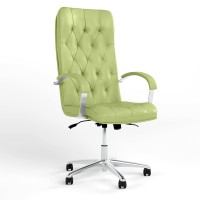 Кресло руководителя поворотное Новый Стиль CUBA STEEL CHROME ANYFIX AL68 ECO-45 (фисташковой) (NWS-125501)