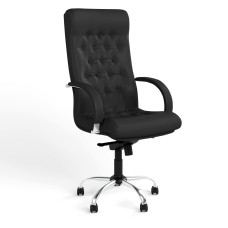 Крісло офісне поворотне Новий Стиль FIDEL STEEL CHROME (COMFORT) LE-A (Чорний) (NWS-125951)