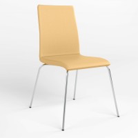 Обідній стілець Новий Стиль SOFI CHROME (BOX-2) ECO-01 (Бежевий) (NWS-122191)
