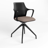 Крісло офісне поворотне Новий Стиль GEMINA BLACK SWG PL68-4S CSE-02 (Темно-бежевий) (NWS-132510)