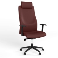 Кресло офисное поворотное Новый Стиль SOLO R HR BLACK (ABS) SFB PL70 ECO-28 (Бордовый) (NWS-132200)