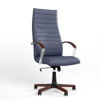 Крісло офісне поворотне Новий Стиль IRIS WOOD LB TILT EX4 P ECO-22 (Синій) (NWS-126333)