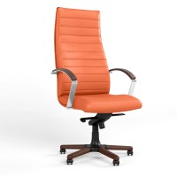 Крісло офісне поворотне Новий Стиль IRIS WOOD MPD EX4 ECO-72 (Помаранчевий) (NWS-126343)