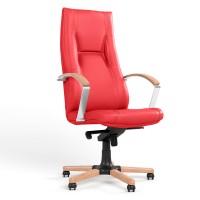 Кресло офисное поворотное Новый Стиль KING WOOD MPD EX4 ECO-90 (Красный) (NWS-126453)
