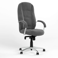 Крісло офісне поворотне Новий Стиль MODUS STEEL CHROME SORO-95 (Темно-сірий) (NWS-126533)