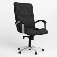 Крісло офісне поворотне Новий Стиль GERMES STEEL CHROME LB P Micro-A (Чорний) (NWS-126024)