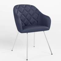 Обеденный стул Новый Стиль WESTER 4L CHROME ECO-22 (Синий) (NWS-123080)