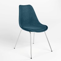 Стул обеденный Новый Стиль ASTI 4AL SOFT CHROME (BOX-1) PL-13 (Синий) (NWS-127361)