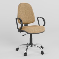Крісло офісне поворотне Новий Стиль JUPITER GTP ERGO CHROME P C-25 (Бежево-жовтий) (NWS-124241)
