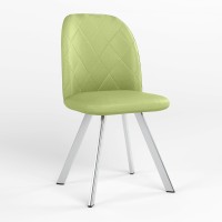 Стілець обідній Новий Стиль MILANA 4L CHROME (BOX-1) LN ECO-45 (Фісташковий) (NWS-128801)