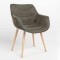 Стул на раме VENSAN WOOD ALU (BOX) БУК PUMA-02 (Серо-бежевый) (NWS-129621)