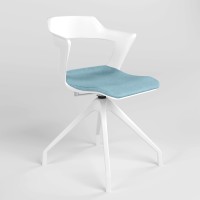 Стул для посетителей Новый Стиль ZENITH PLAST PLUS COMBI WHITE PL68W-4S (BOX) CSE-20 (Голубой) (NWS-129971)