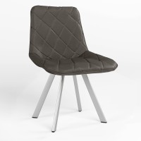 Обеденный стул Новый Стиль NICOLE 4L ALU (BOX-1) SQR ECO-70 (Серый) (NWS-121773)